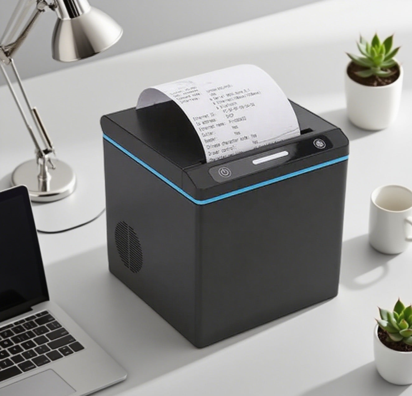 Does the desktop printer HS-M80 support the Rice Ball Delivery application?