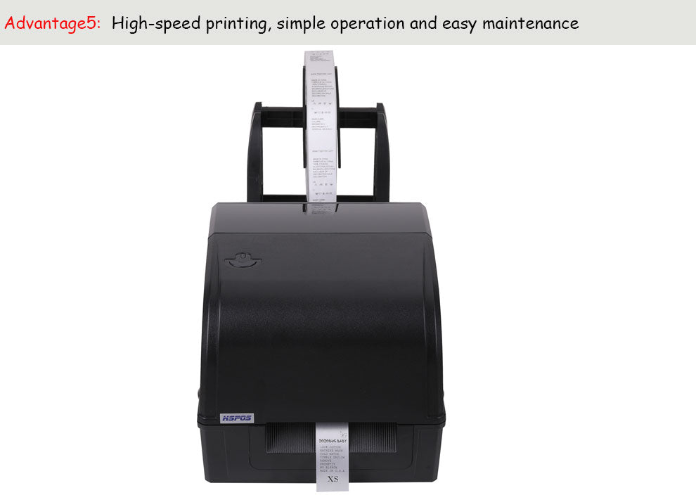HS-K23 Label Printer: USB+TTL/USB+RS232 & Dual Portable/Panel Design (10-Year Factory)