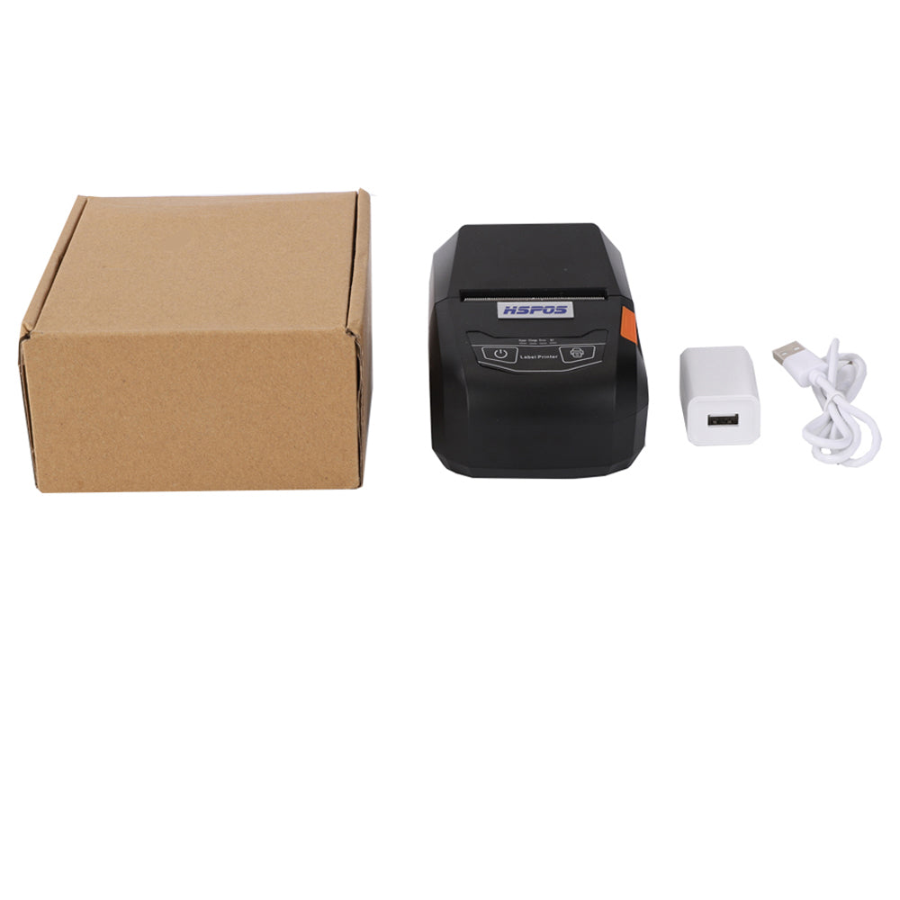 HS-PL58AI 58mm Portable Thermal Label & Receipt Printer - 80mm/s Speed, 1500mAh Battery, Bluetooth/USB, 1D/2D QR Code Support