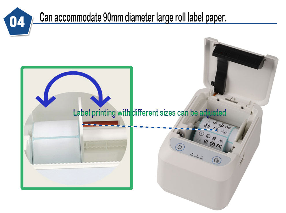 HS-E81 Cloud Series Thermal Receipt & Label Printer | Multi-Interface (WiFi/LAN/Bluetooth) | MQTT Protocol | ESC/POS/TSPL Compatible