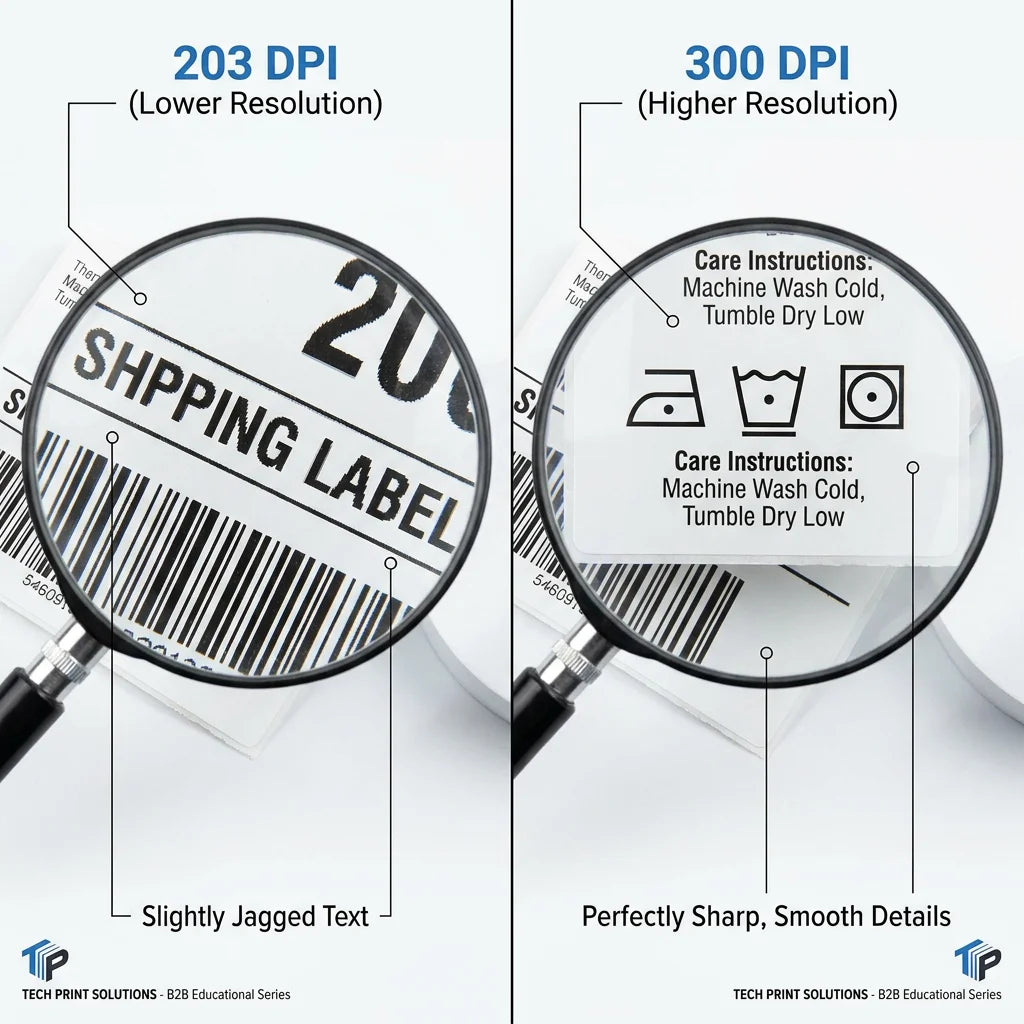 203 DPI vs. 300 DPI: The Ultimate Guide to Professional Wash Care Label Printing