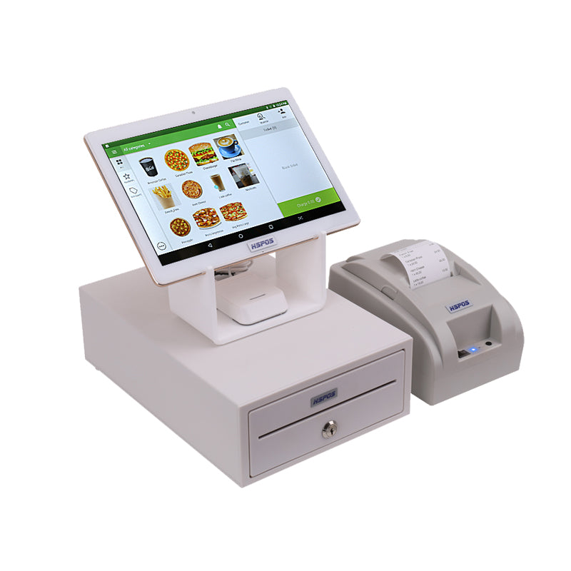 HS-ST53 Android POS Machine - 10inch IPS Touch Screen, 58mm Thermal Printer, 6000mAh Battery, Free POS System + Cash Drawer