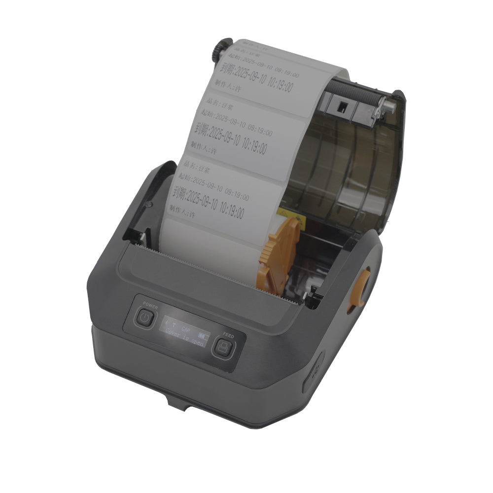 80mm Portable Thermal Printer HS-PL81 - 150H Standby, 180m Printing, Compatible with Label/Receipt Paper (20-80mm)