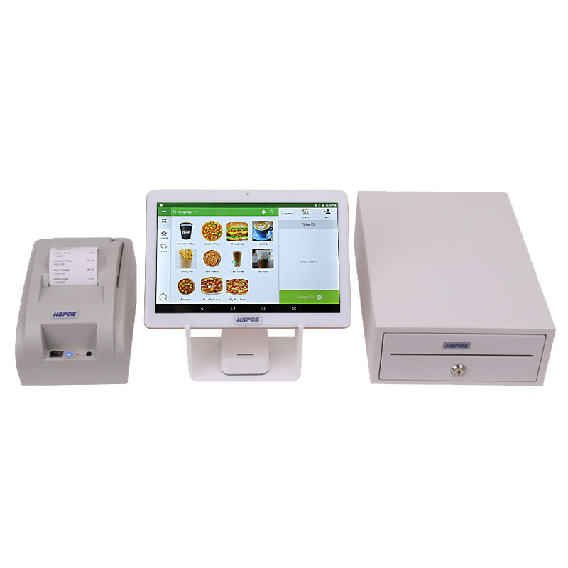HS-ST53 Android POS Machine - 10inch IPS Touch Screen, 58mm Thermal Printer, 6000mAh Battery, Free POS System + Cash Drawer
