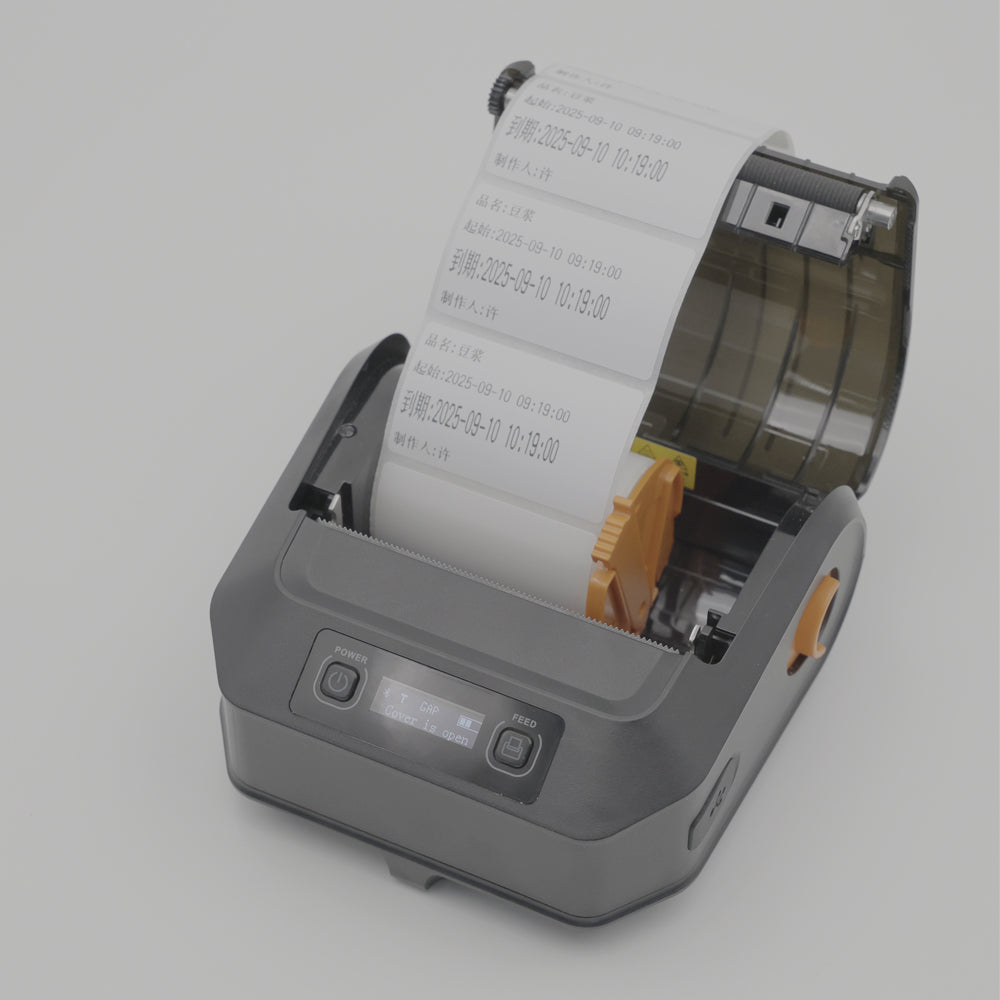 80mm Portable Thermal Printer HS-PL81 - 150H Standby, 180m Printing, Compatible with Label/Receipt Paper (20-80mm)
