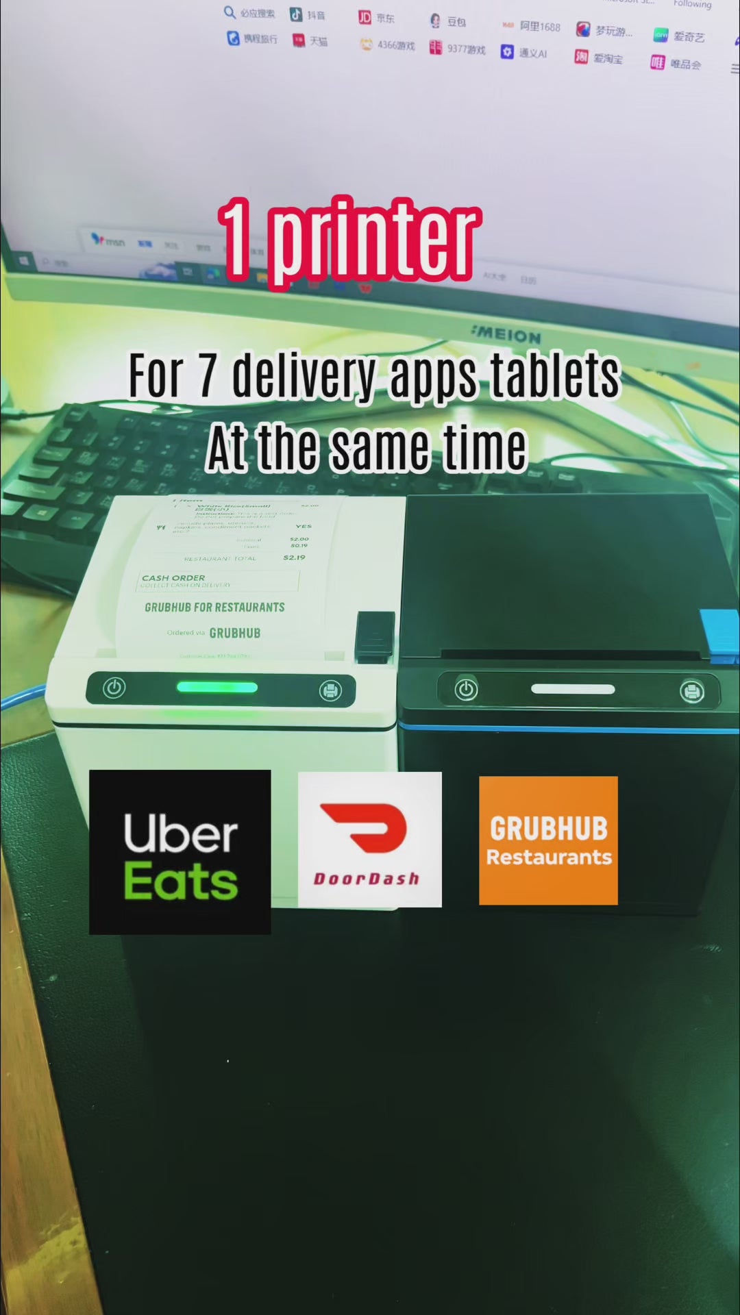 3inch Receipt Printer for Ubereat doordash and skip