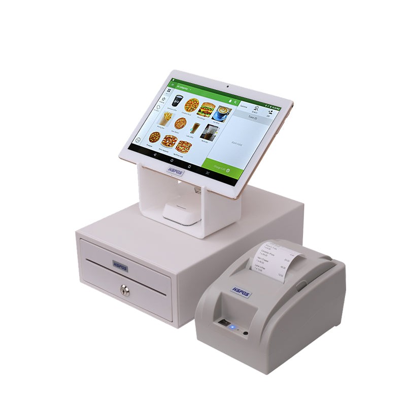 HS-ST53 Android POS Machine - 10inch IPS Touch Screen, 58mm Thermal Printer, 6000mAh Battery, Free POS System + Cash Drawer